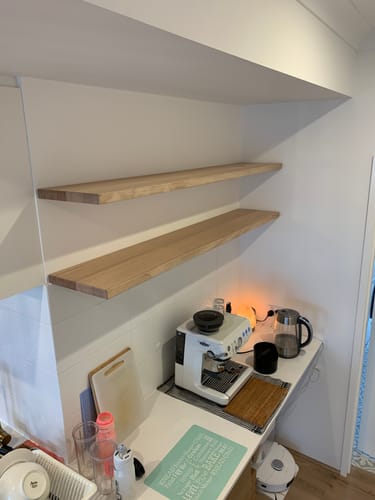 Customer photo review of Timber Floating Shelf