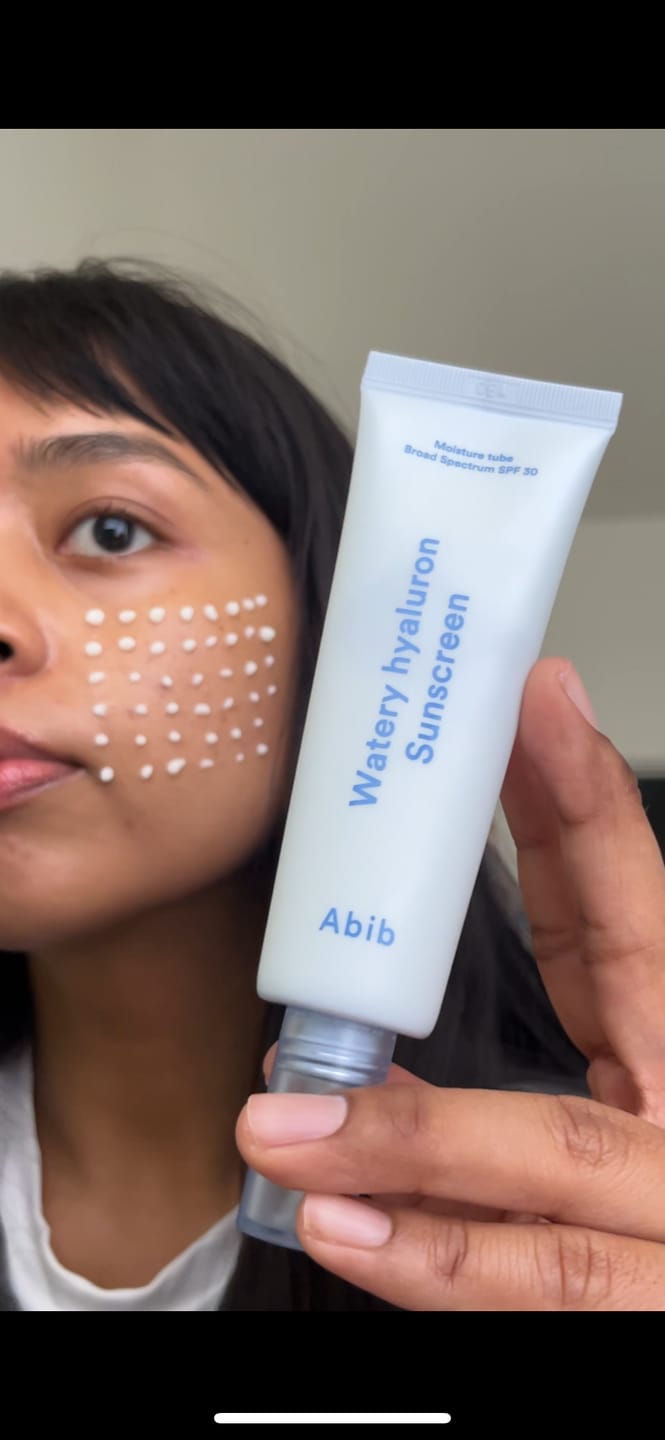 Customer photo review of Watery hyaluron sunscreen Moisture tube