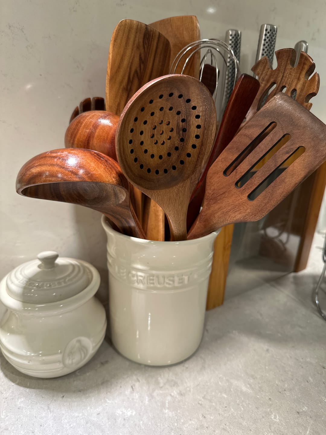Customer photo review of Wooden Teak Utensils Set - 50% OFF SALE