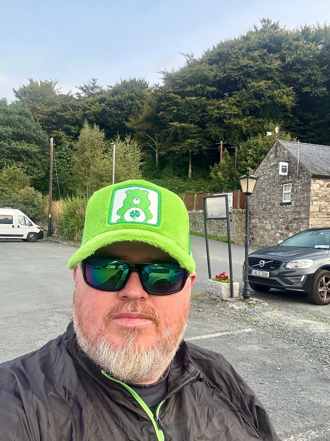 Customer photo review of OVERLORD X Care Bears:  Good Luck Bear Trucker Cap