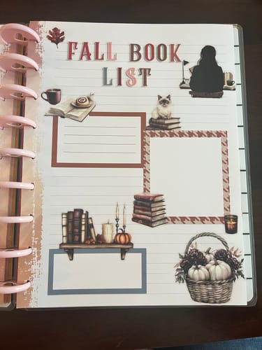 Customer photo review of Fall Book Club Pre-cut PET Tape