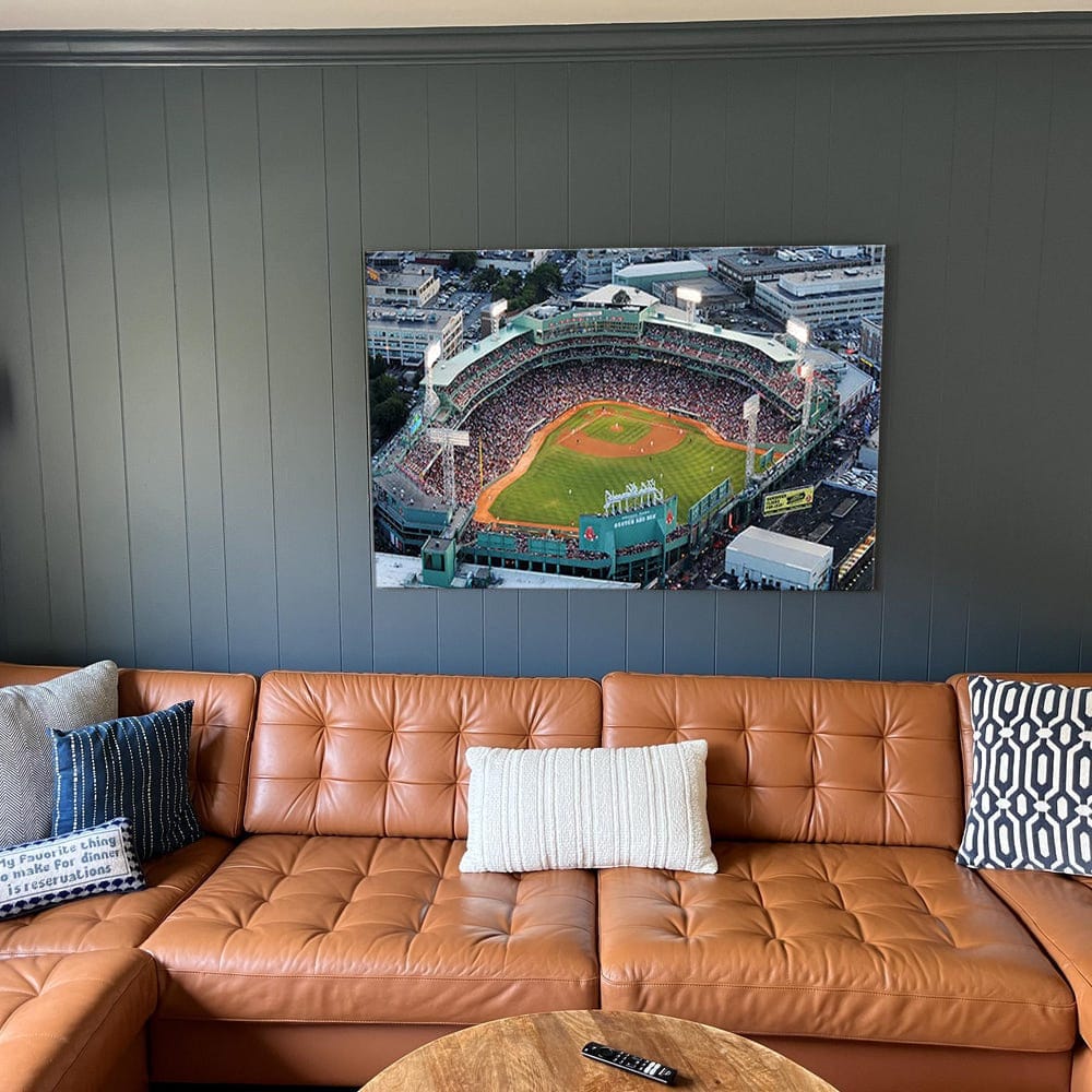 Customer photo review of Fenway Park Aerial View, Stadium Canvas, Sport Art, Gift for him, Man Cave Decor, Art Print, Canvas Print Wall Art