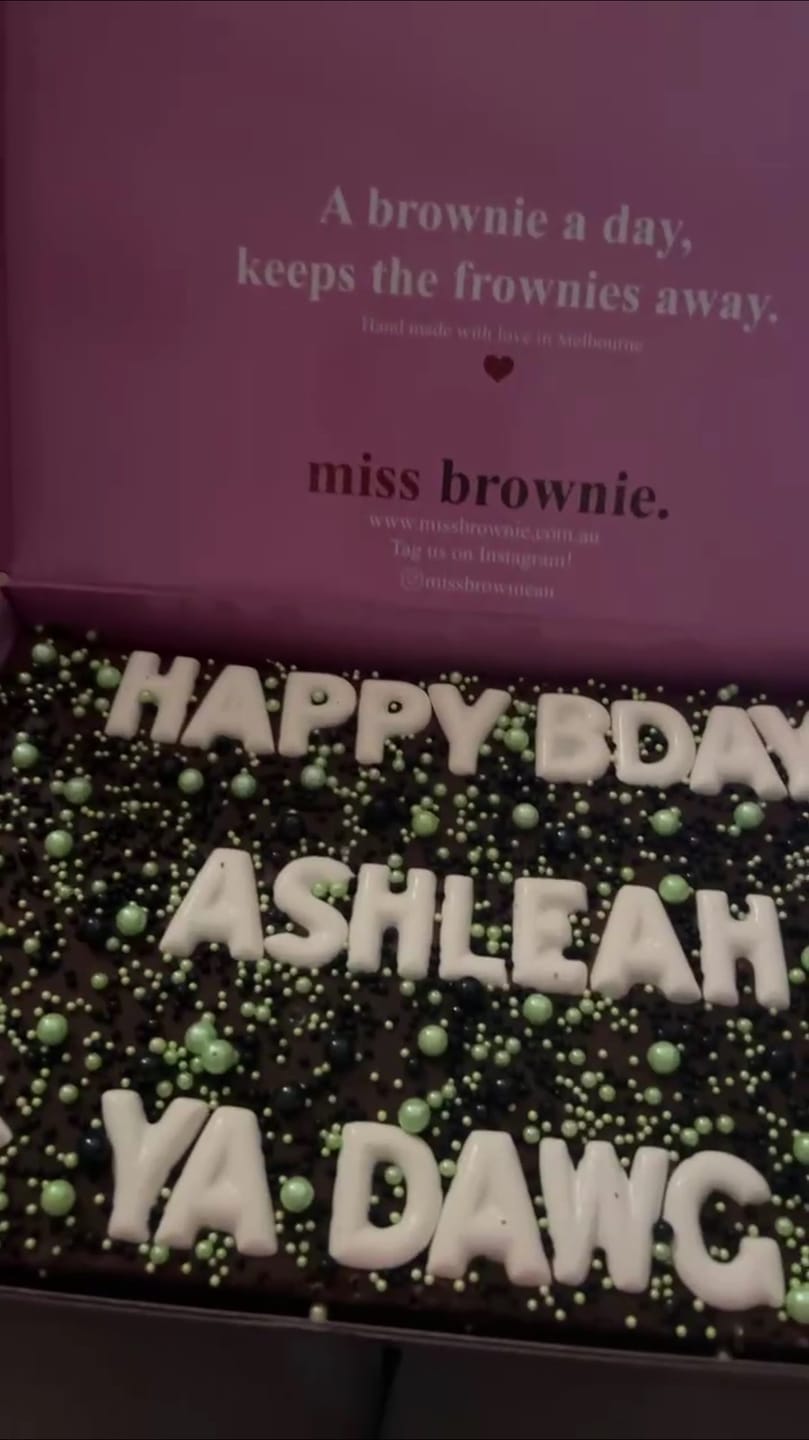 Customer photo review of Custom Birthday Brownie