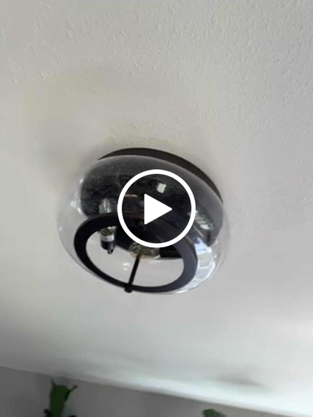 Customer video review of Modern Farmhouse Seeded Glass Round Ceiling Light