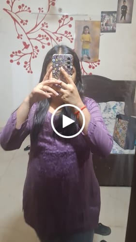 Customer video review of Nazakat Deep Purple Cotton short kurta