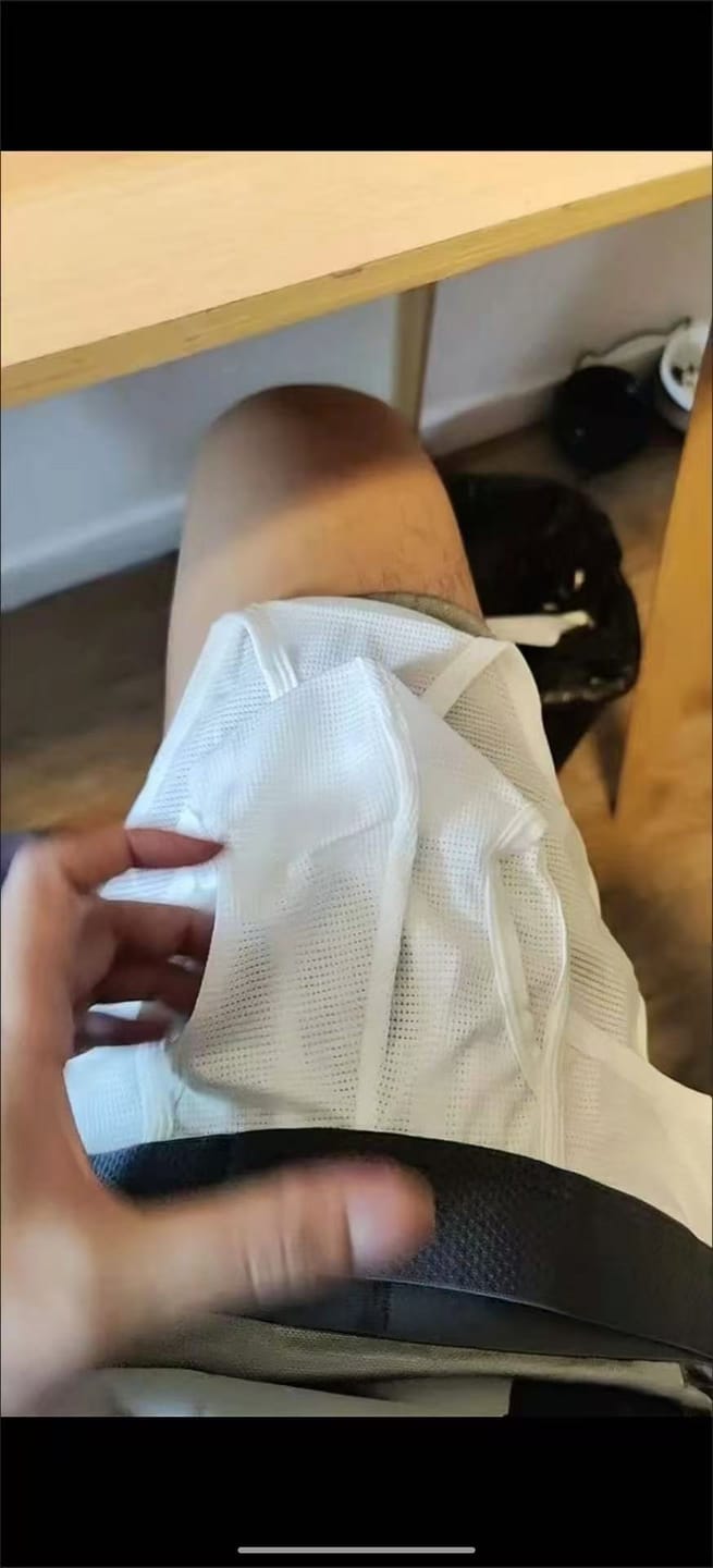 Customer photo review of 3 Pack Men's Ultra-Soft Breathable Mesh Ice Silk Briefs