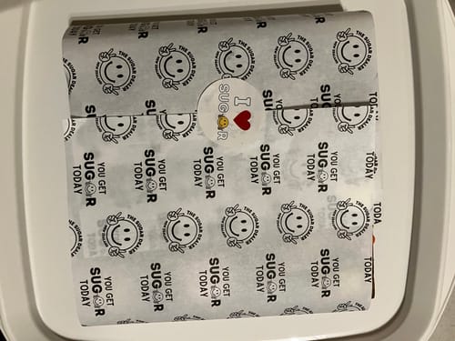 Customer photo review of Custom message birthday brownie