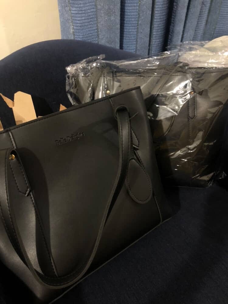 Customer photo review of Black Belle The Tote Bag