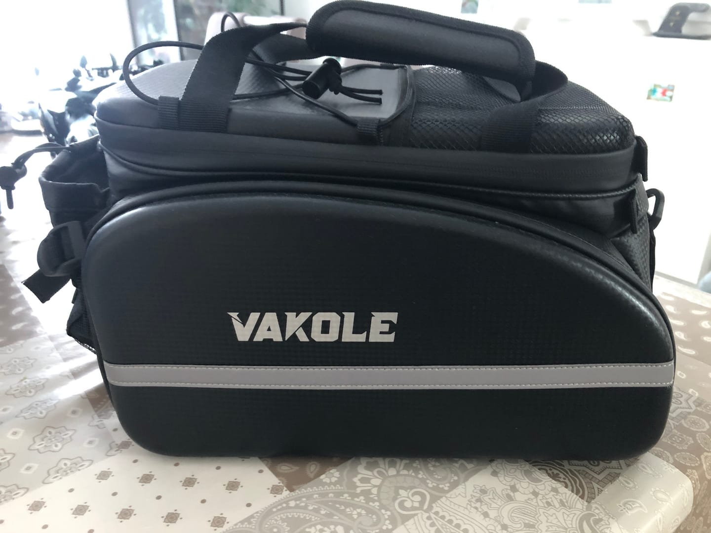 Customer photo review of Vakole Waterproof Bike Rack Bag With Large Capacity(17-35L) [Pre-Order]