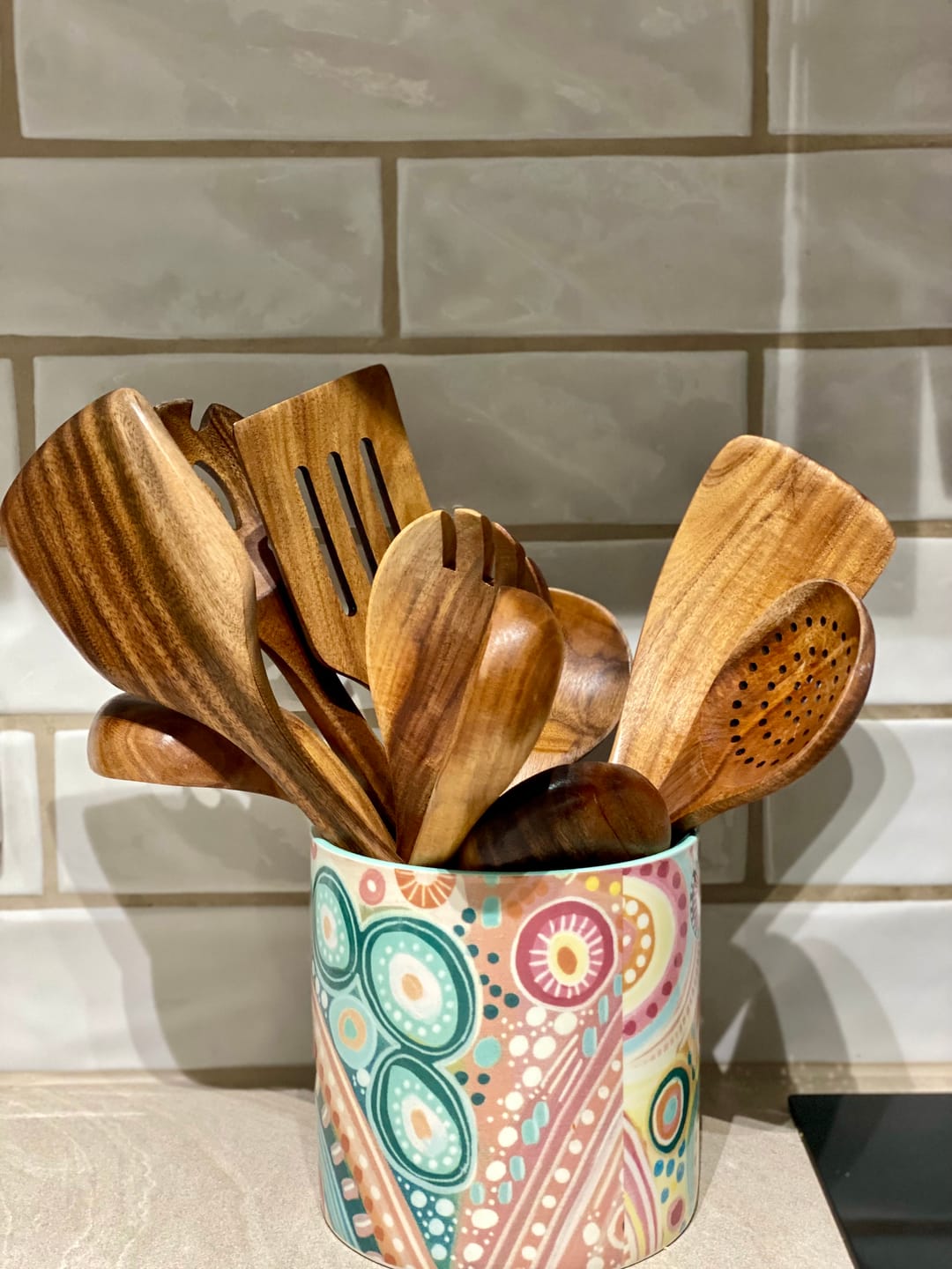 Customer photo review of Wooden Teak Utensils Set - 50% OFF SALE