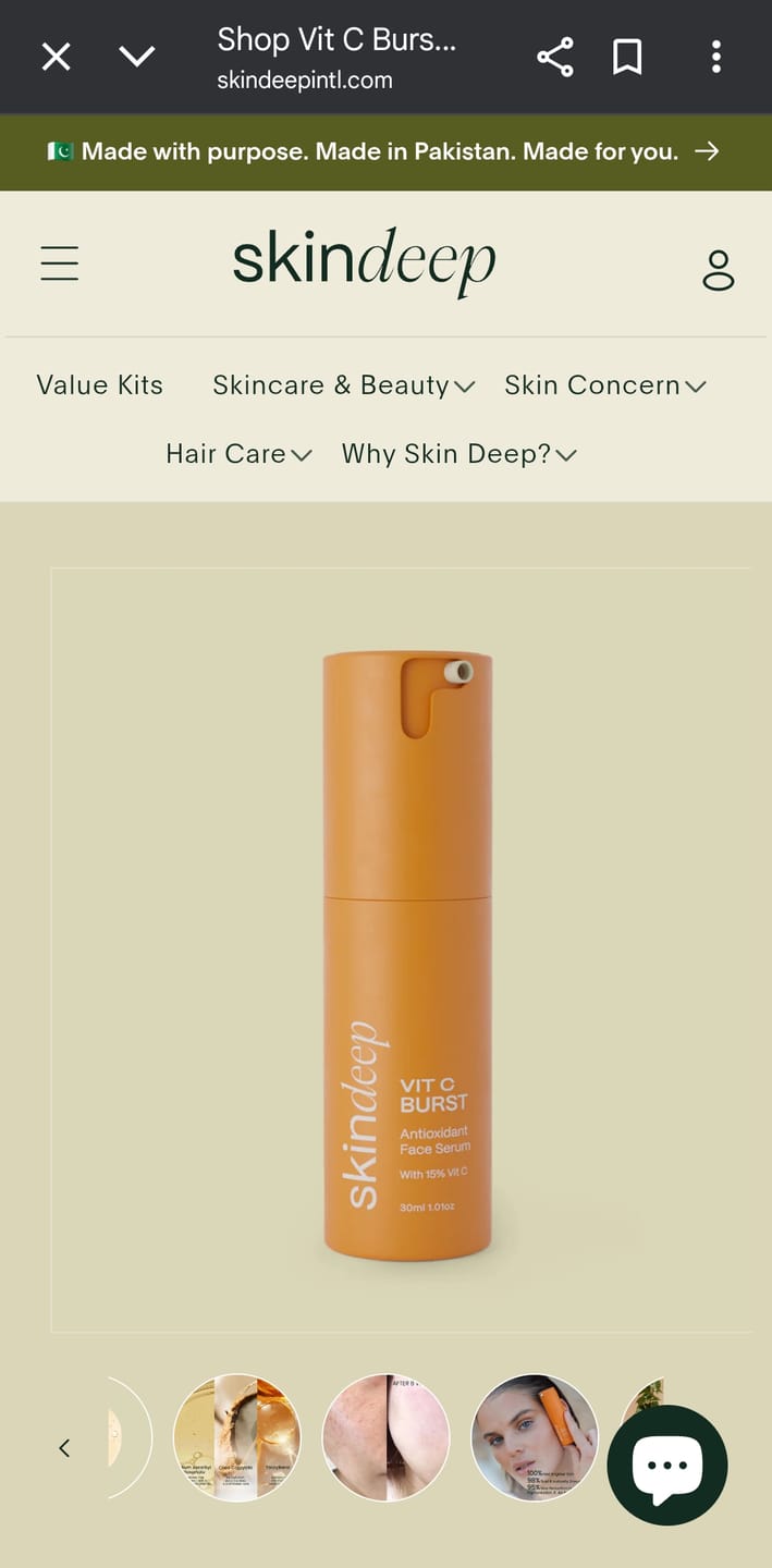 Customer photo review of Vit C BURST - Antioxidant Face Serum