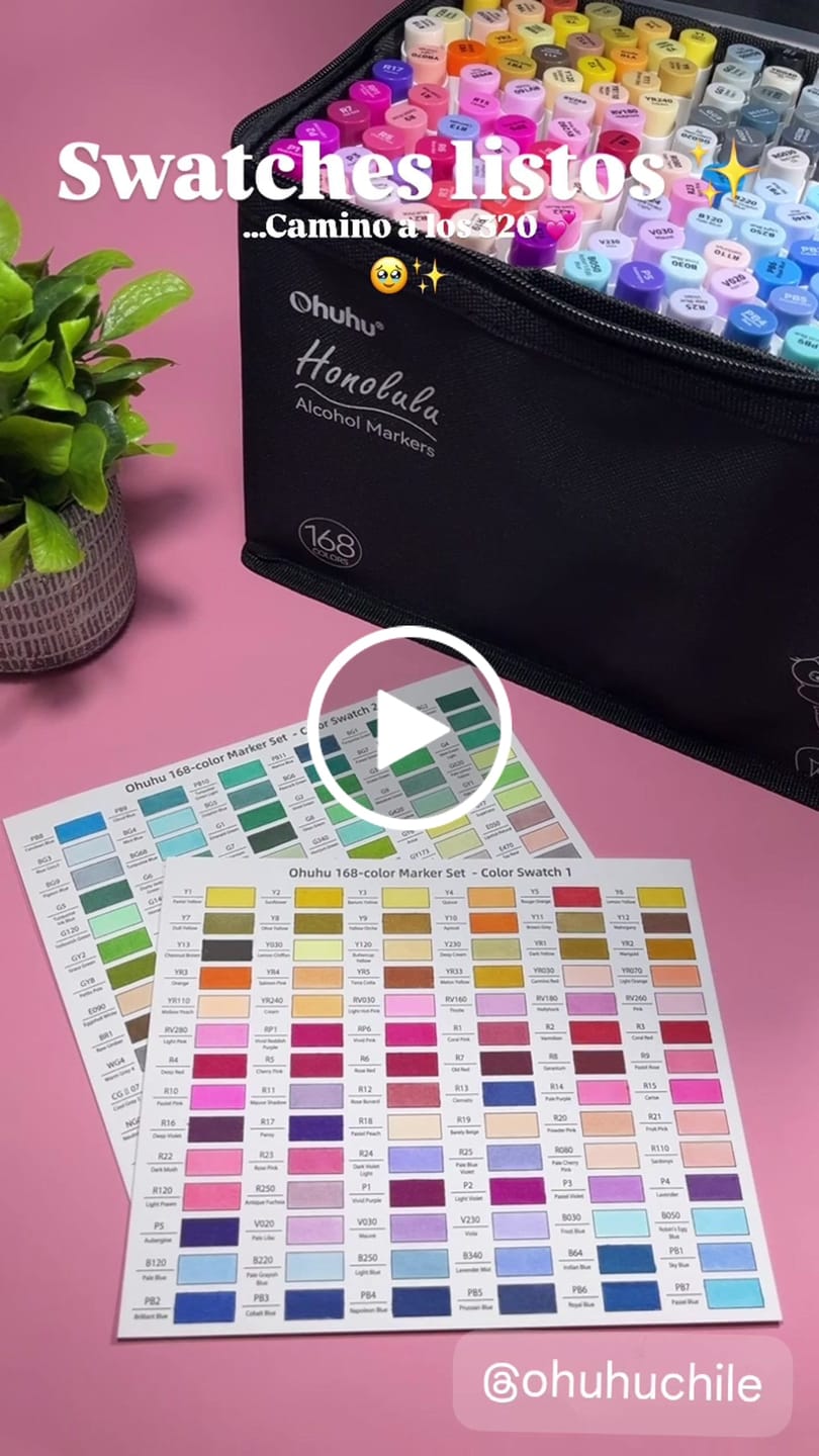 Customer video review of Ohuhu - Set 168 Marcadores al Alcohol Honolulu A Doble Punta