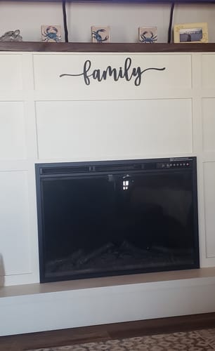 Customer photo review of Family Script Wall Art