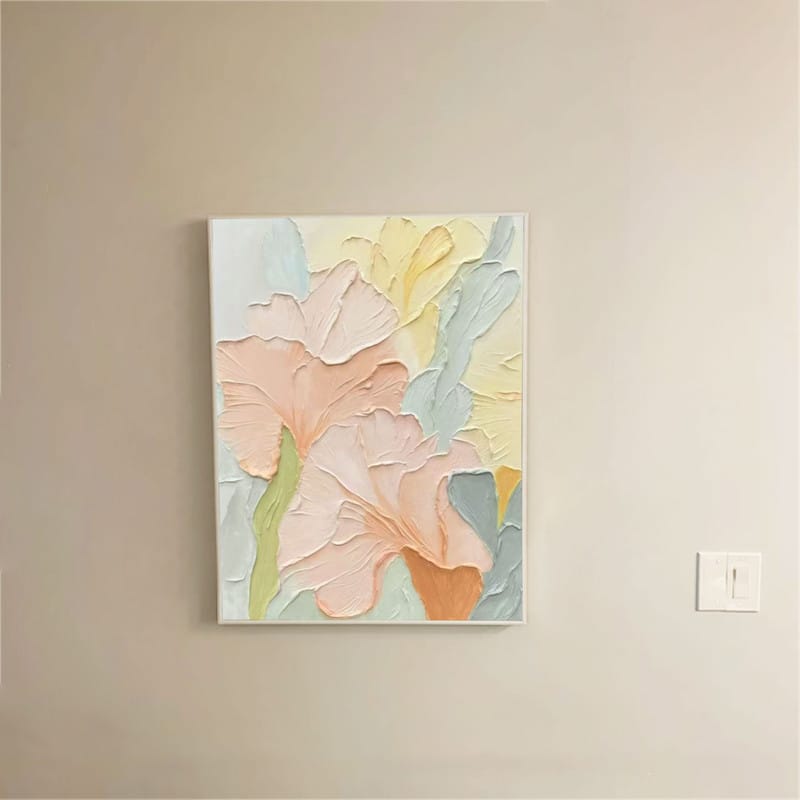Customer photo review of Colorful Flower Textured Painting Canvas #FP041
