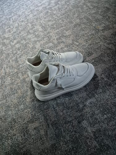 Customer photo review of ELEVATESHOES WHITE CASUAL