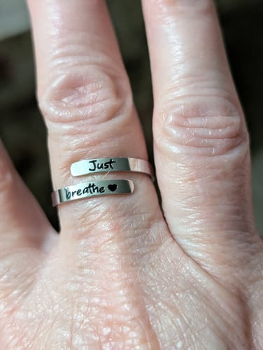 Customer photo review of Just Breathe Ring