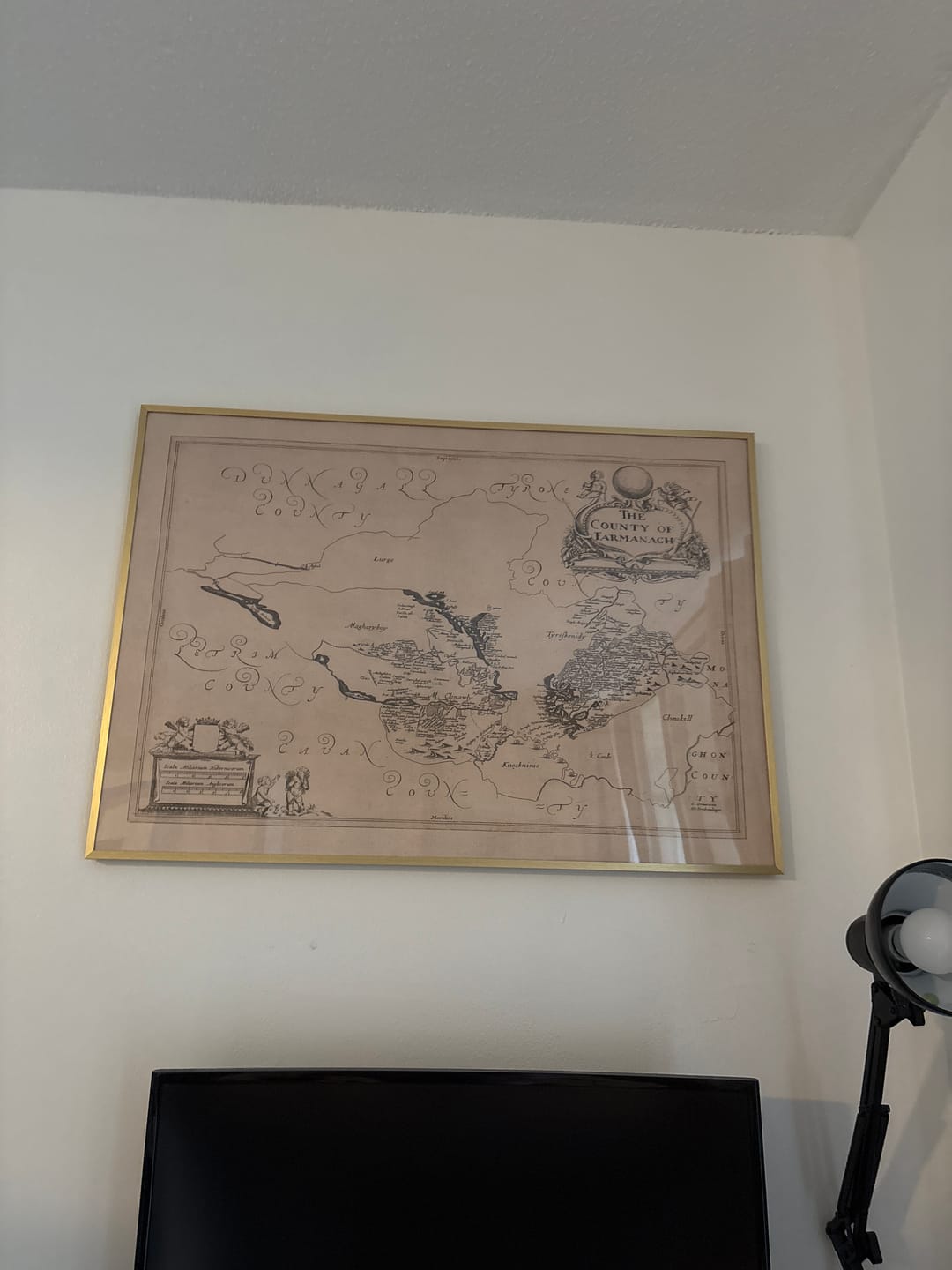Customer photo review of Old Map of County Fermanagh by Petty, 1685: Enniskillen, Castle Coole, Crom Estate, Florence Court, Lough Erne