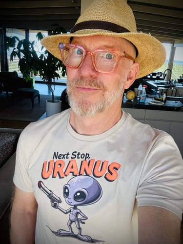 Customer photo review of Next Stop, Uranus T-shirt