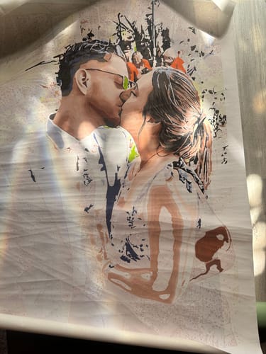 Customer photo review of Custom Paint By Numbers Kit - Upload Your Photo - Brush Set Included