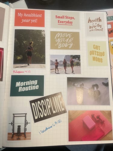 Customer photo review of Christian Vision Board Journal & Book