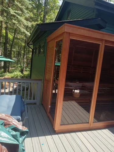Customer photo review of Smartmak® Modern Box Outdoor Sauna - Box 1