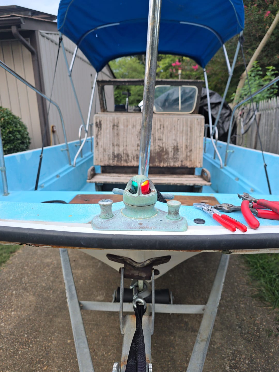 Customer photo review of Boston Whaler Classic Bow Light Internal Installation Parts *Not For Perko*