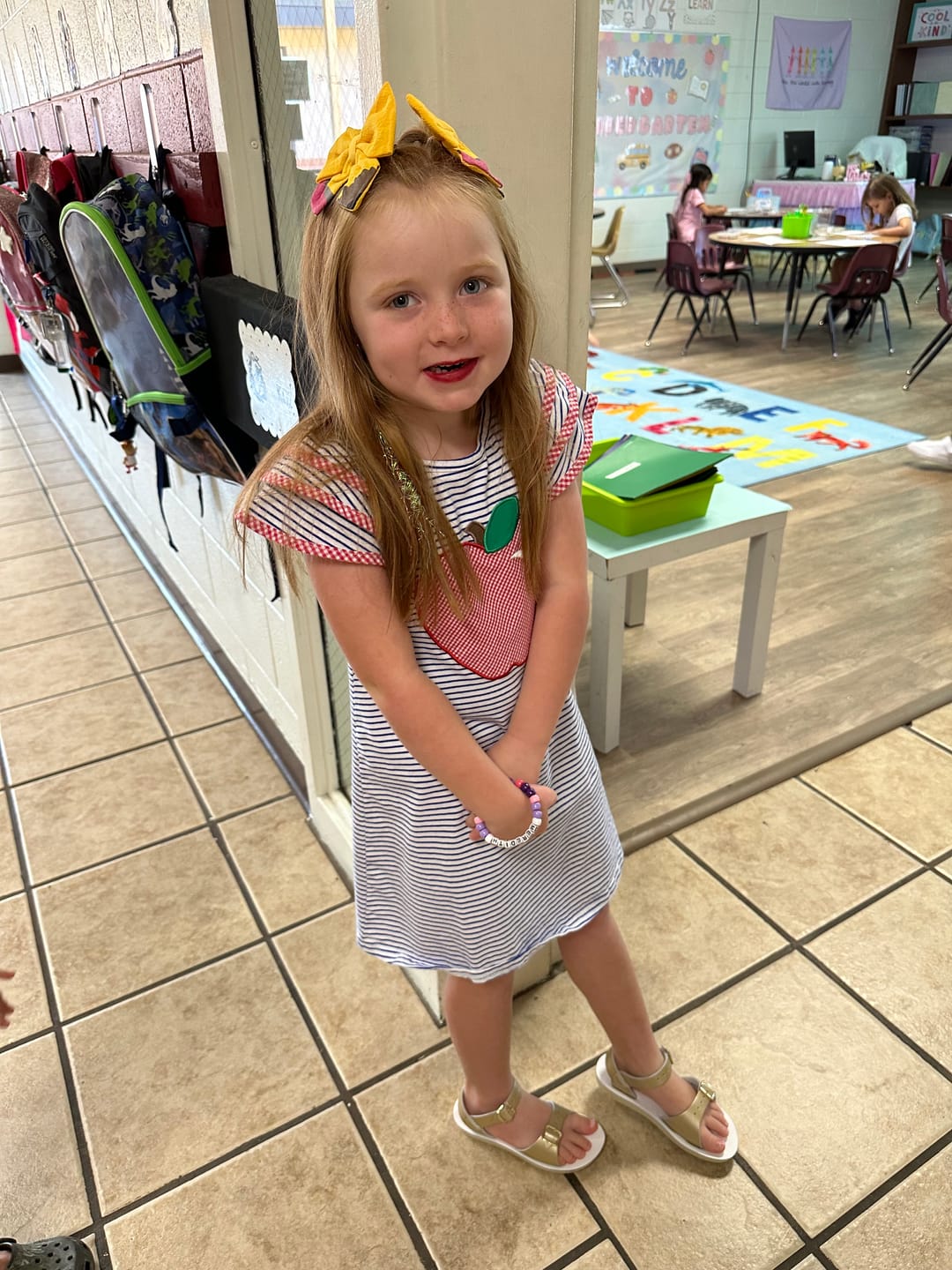 Customer photo review of Good Apple Royal Stripe Milly Dress