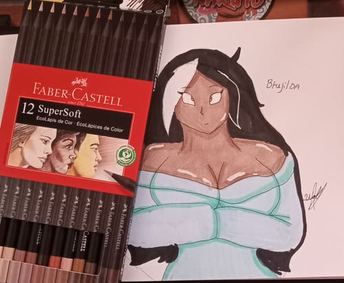 Customer photo review of Faber Castell SuperSoft - Set 12 Lápices de Colores Tonos de Piel