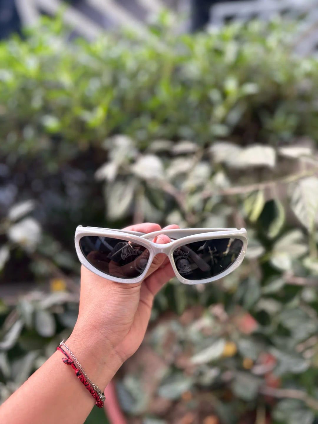 Customer photo review of Silver Sunglasses Y2K