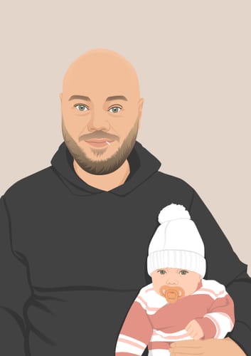 Customer photo review of Fatherhood Custom Illustration