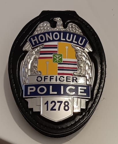 Customer photo review of Retired HPD Honolulu Police Officer Badge Retirement Gift