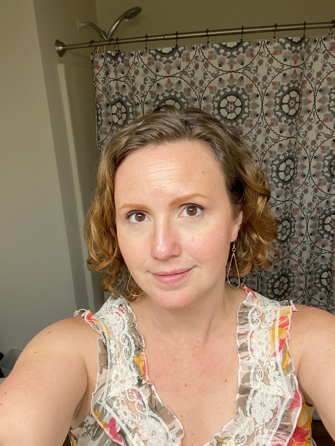 Customer photo review of Teardrop Safety Pin Dangles Hypoallergenic Earrings for Sensitive Ears Made with Plastic Posts