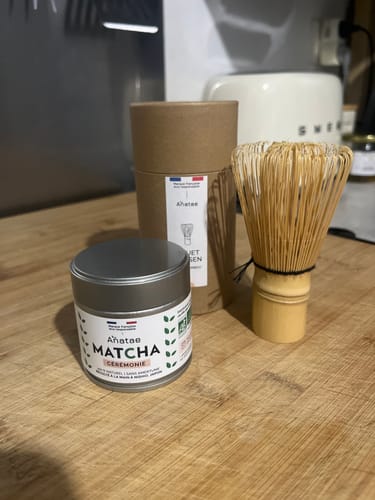 Customer photo review of KIT MATCHA : THÉ MATCHA CÉRÉMONIE BIO ET FOUET EN BAMBOU CHASEN
