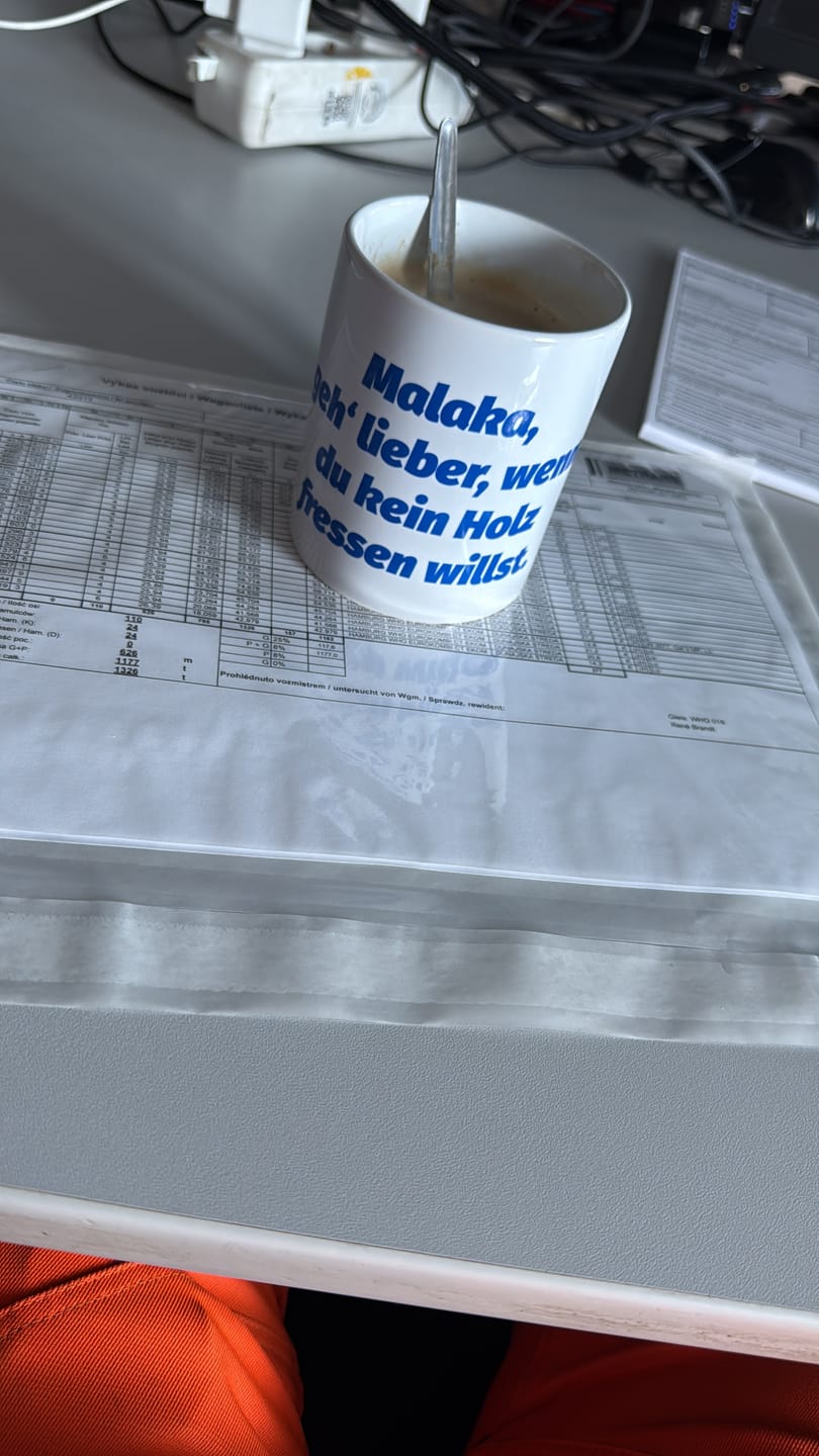 Customer photo review of Malaka Holz fressen- Tasse