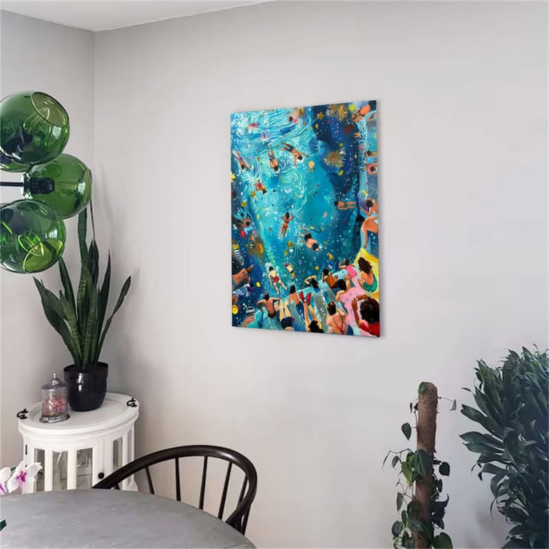 Customer photo review of Abstract Portrait Canvas Art #AE026