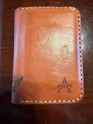Customer photo review of The Tyler Vertical Wallet