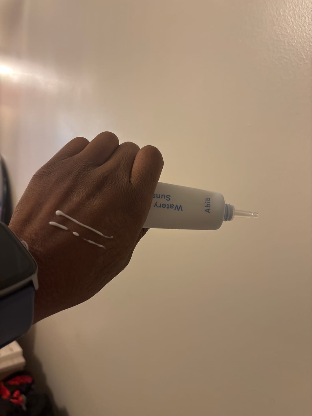 Customer photo review of Watery hyaluron sunscreen Moisture tube