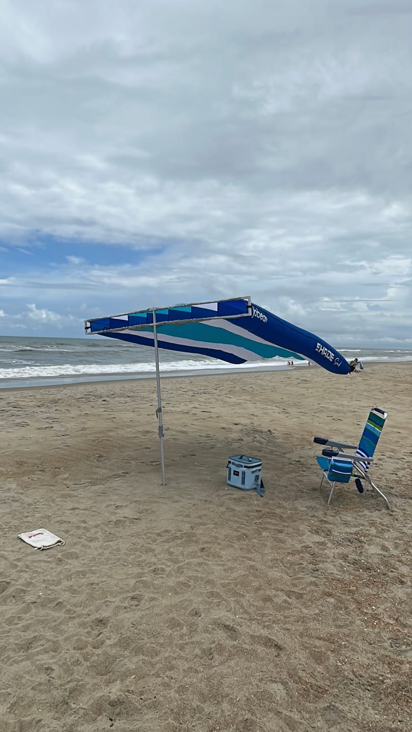 Customer photo review of ShadeSock - Wind-Inflating, Silent Beach Shade