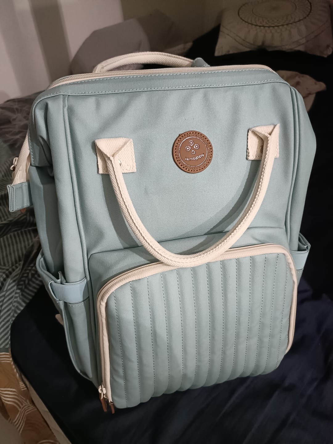 Customer photo review of Sac à dos à langer Richie - Sauge
