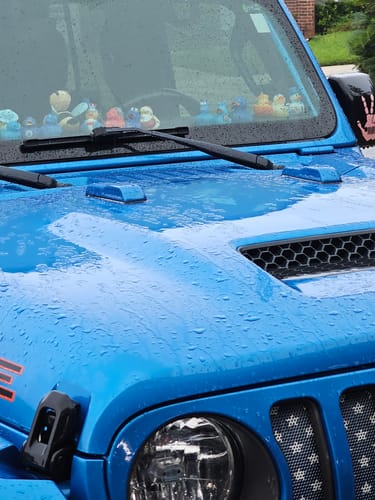 Customer photo review of COVER'D UP WINDSHIELD BUMPER COVERS JL/JT