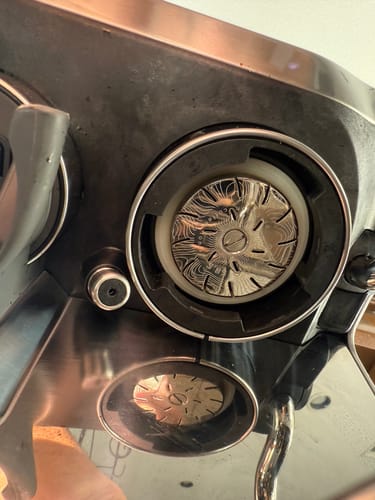 Customer photo review of High Diffusion Espresso Shower Screen