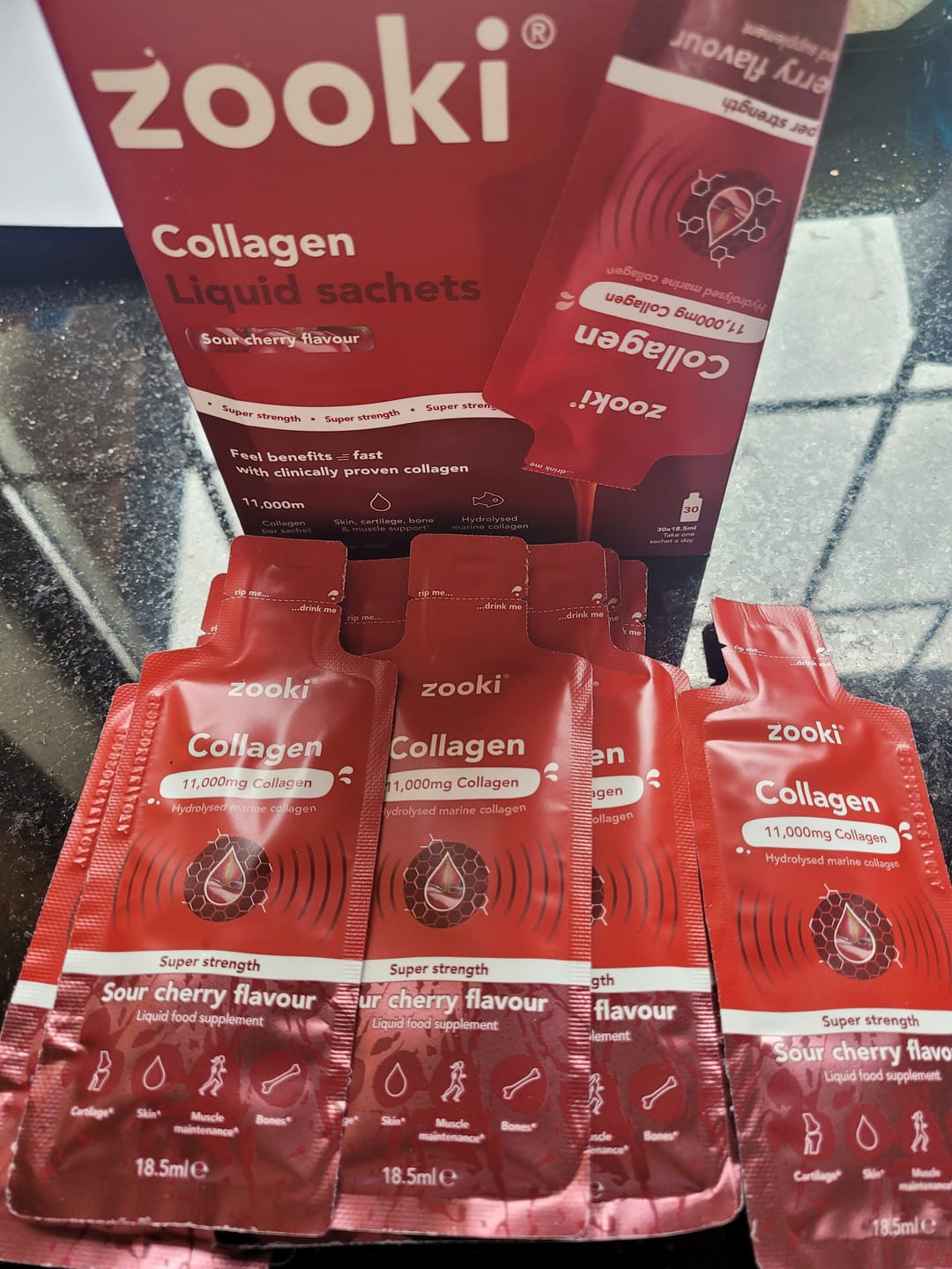 Customer photo review of Zooki Super Strength Collagen Sour Cherry