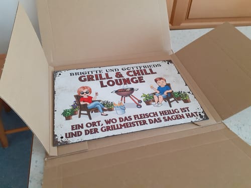 Customer photo review of Mein Grillplatz - Personalisiertes Gartenschild