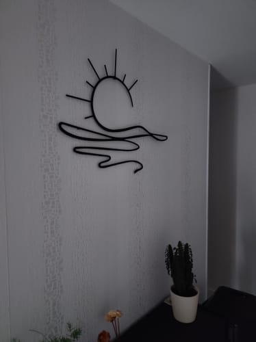 Customer photo review of Décoration Murale en Métal - Soleil (SUN.03)