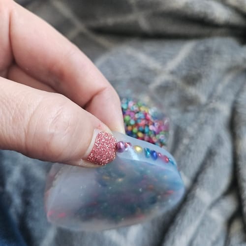 Customer photo review of Stone Pick ‘Em Stack - pack of 3 refill natural stone discs | Kaiko Picking & Popping Support | Back in stock June