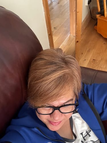 Customer photo review of Instant Dye Shampoo