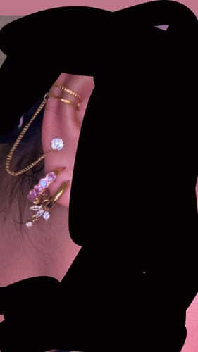 Customer photo review of Bright Diamond Ohrkette | 18K vergoldet