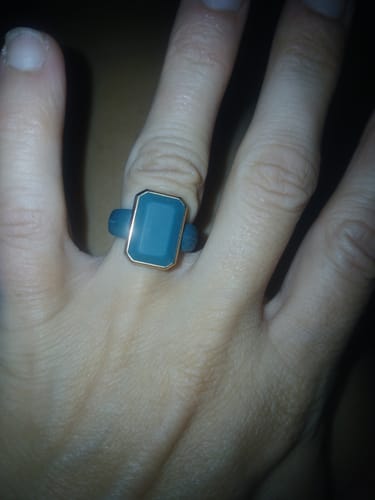 Customer photo review of Emerald Collection- Silicone Rings with Metal Frame - Patented Design