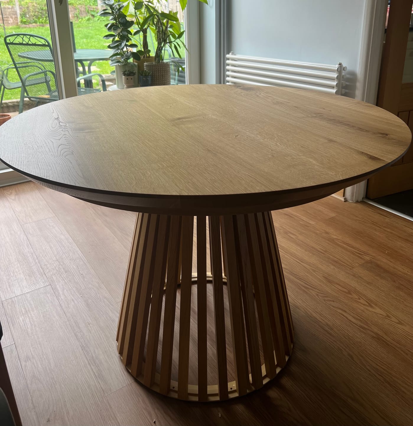 Customer photo review of Vivien Round Extendable Dining Table in Natural Oak