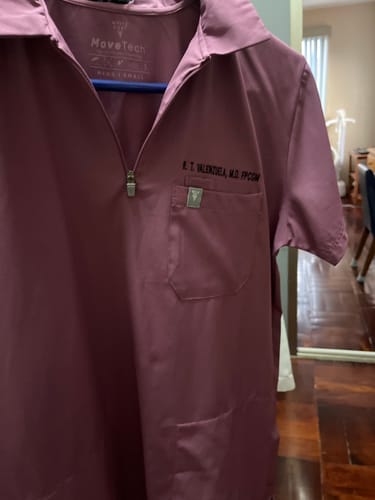 Customer photo review of Straight Cut MoveTech® Scrub Pants - Men / Mauve